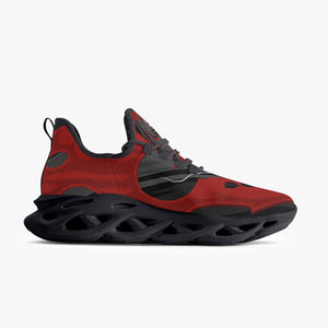 Ventru-Styles Bounce Mesh Knit Sneakers - Black (Red Flame)