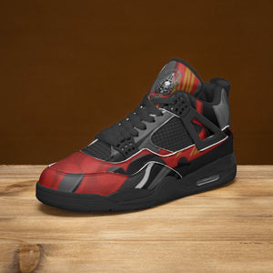 Ventru-Styles AJ4 Basketball Sneakers -Black Sole (red Flame)