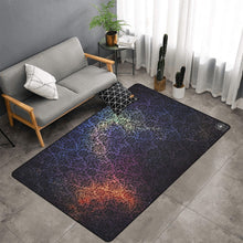 Load image into Gallery viewer, VS Damask rainbow Area Rug with Black Binding 7&#39;x5&#39;