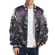 Load image into Gallery viewer, VS Striped Trim Bomber Jacket