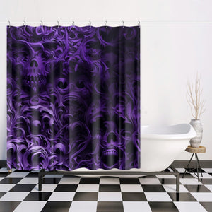 3d Skull Quick-drying Shower Curtain