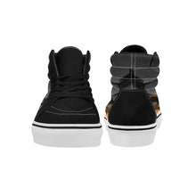 Load image into Gallery viewer, Hex black and gold Men&#39;s High Top Skateboarding Shoes