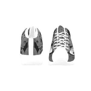 Ventru-Styles White Skull Basketball Sneakers Men's