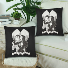 Load image into Gallery viewer, Addams Custom Zippered Pillow Cases 18&quot;x 18&quot; (Twin Sides) (Set of 2)