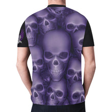 Load image into Gallery viewer, Skulls Purple VS Skull with Wings New All Over Print T-shirt