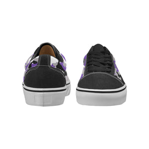 Ventru-Styles Purple Camo Low Top Skateboarding Sneakers