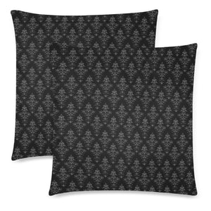 Gothic Wallpaper Custom Zippered Pillow Cases 18"x 18" (Twin Sides) (Set of 2)