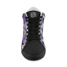 Load image into Gallery viewer, purple black and grey camo VS Men&#39;s Chukka Canvas Shoes