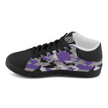 Load image into Gallery viewer, purple black and grey camo VS Men&#39;s Chukka Canvas Shoes