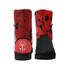 Load image into Gallery viewer, Ventru-Styles Red Skulls Uggs Single Button Snow Boots (Unisex)