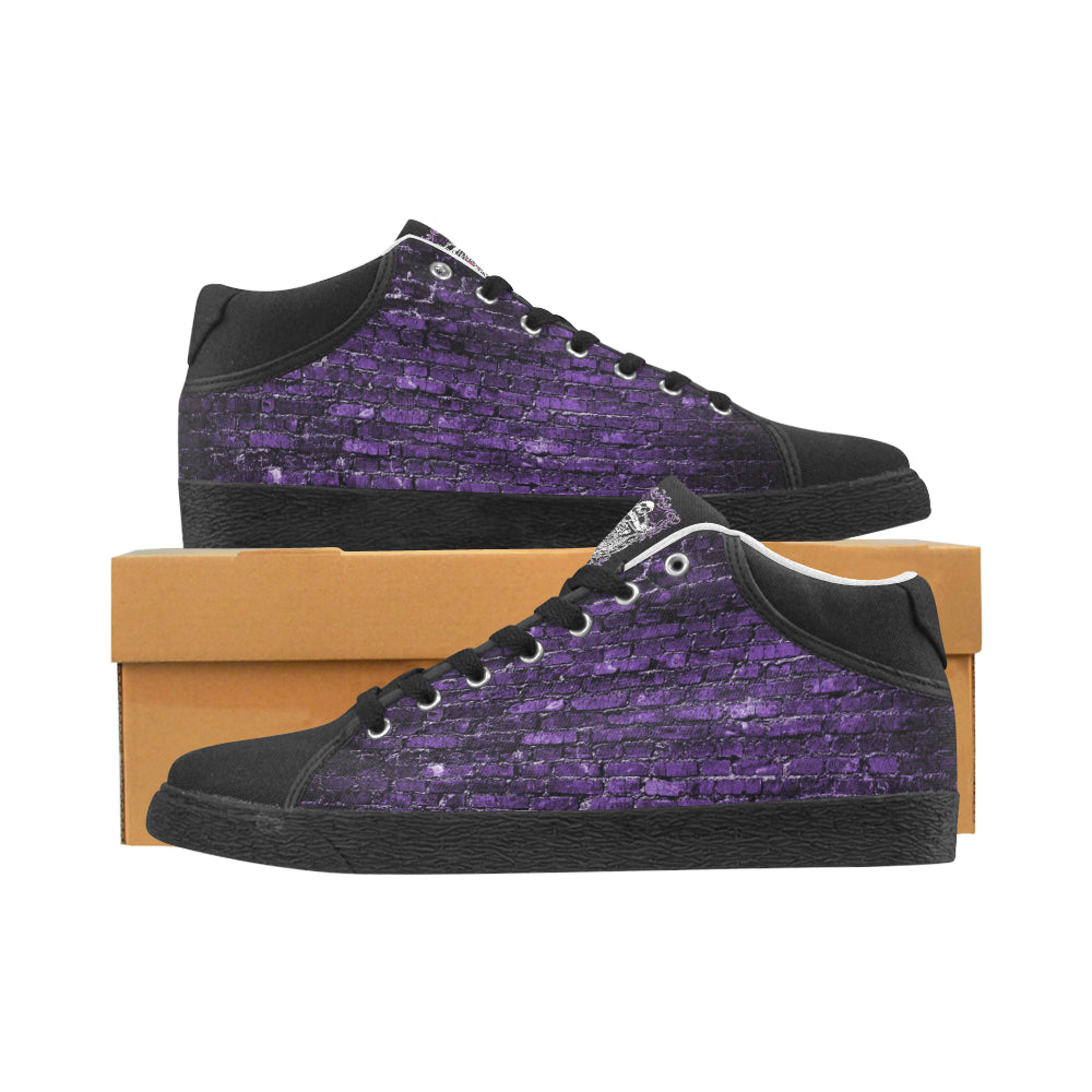 purple brick wall VS Men's Chukka Canvas Shoes
