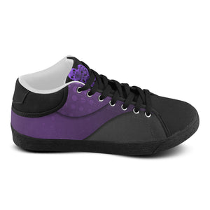 purple-waves-abstract with SM VS Men's Chukka Canvas Shoes