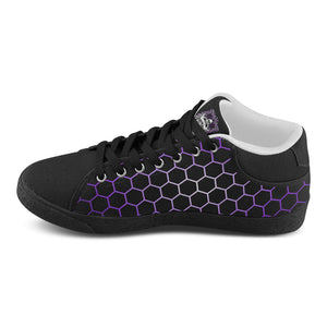 Hex Purple Background VS Men's Chukka Canvas Shoes