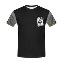 Load image into Gallery viewer, Spade Skull with cards All Over Print T-Shirt for Men/Large Size