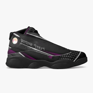 Ventrue-Styles Abstract High-Top Leather Basketball Sneakers