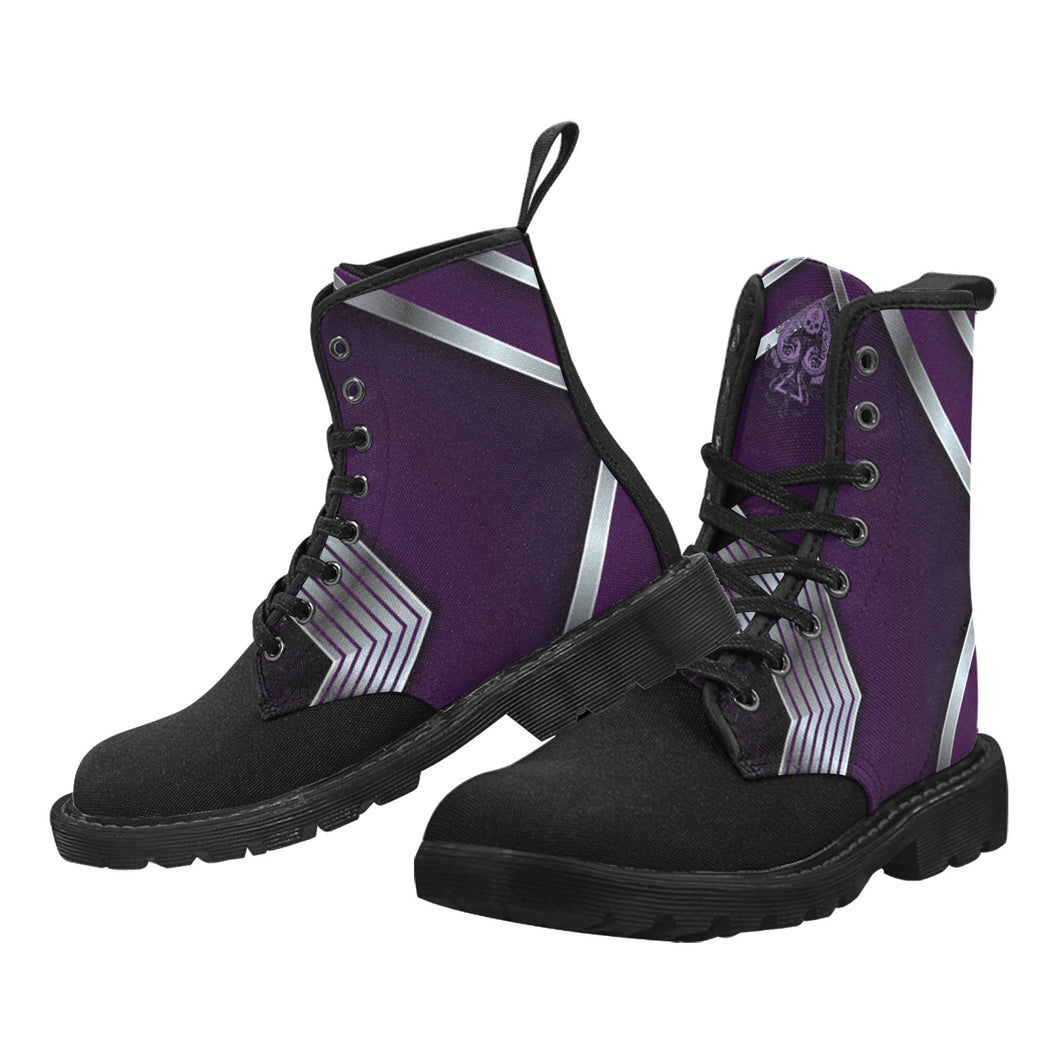 Ventru-Styles Purple Geometric Boots