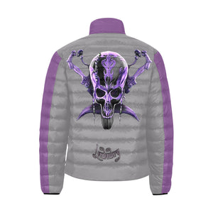 Ventru - Styles Black & Purple Legendary Skull Men's Padded Jacket