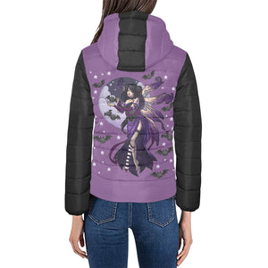 Ventru-Styles Dark Fairy Women's Padded Hooded Jacket