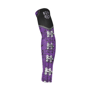 Black and Purple Corset Style Arm Sleeves (Set of Two)