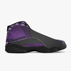 Ventru-Styles (Purple Skulls) High-Top Leather Basketball Sneakers